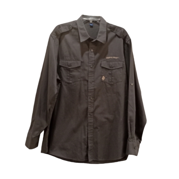 Fripp & Folly Gray Casual Button Down Long Sleeve Shirt Size XL - Picture 1 of 4